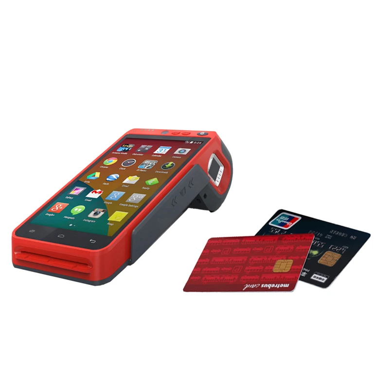 Android сканер отпечатков пальцев 4G Глобальный POS терминал с NFC магнитный