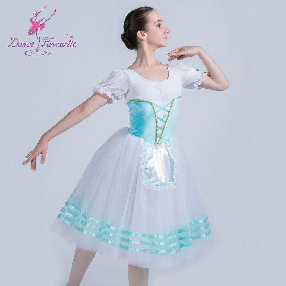 Бледно-голубой бархатный белый топ из спандекса лиф балетная пачка