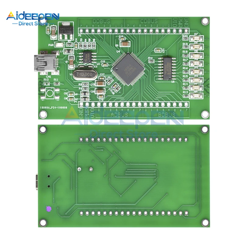 FT2232HL макетная доска для обучения FT2232H основная плата высокая скорость USB 2,0 к SPI двойной последовательный порт Программирование не требуется