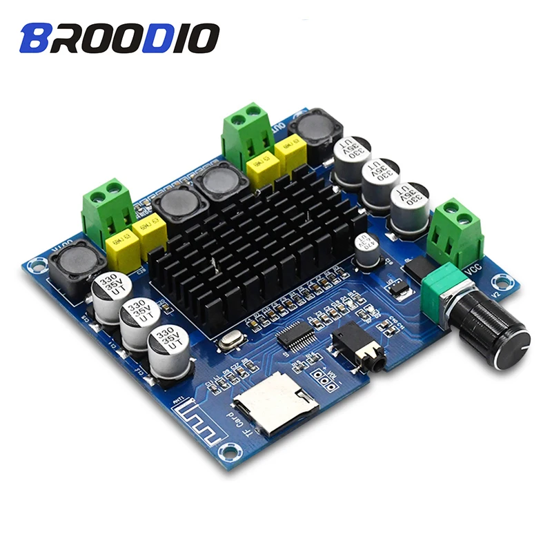 TDA7498 Bluetooth Плата усилителя двухканальный 2x100 Вт Цифровой аудио класса D Стерео усилители Поддержка TF карты AUX домашний кинотеатр