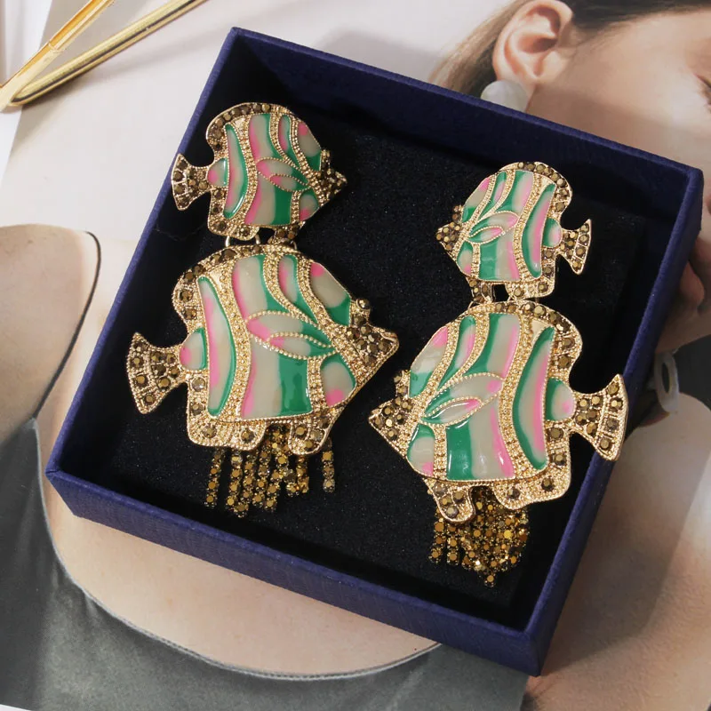 Модные массивные металлические серьги Bestessy большие висячие серьги-капли