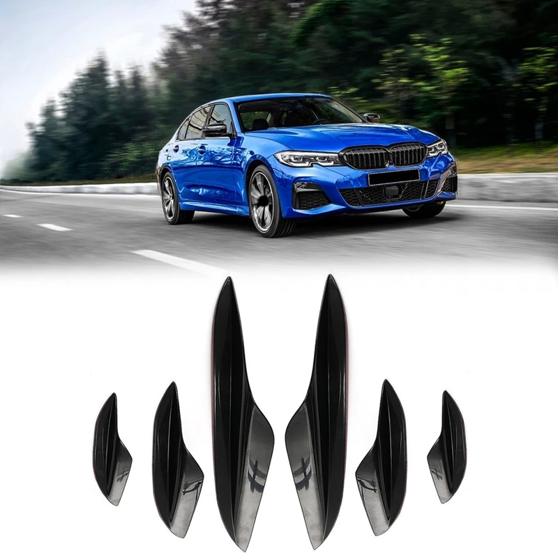 Универсальный автомобильный передний бампер ребра разветвитель Canard спойлер