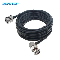 1pcs bnc male plug to bnc male right angle plug rg58 pigtail jumper bnc rf coaxial extension cable 50 ohm 15cm 30m