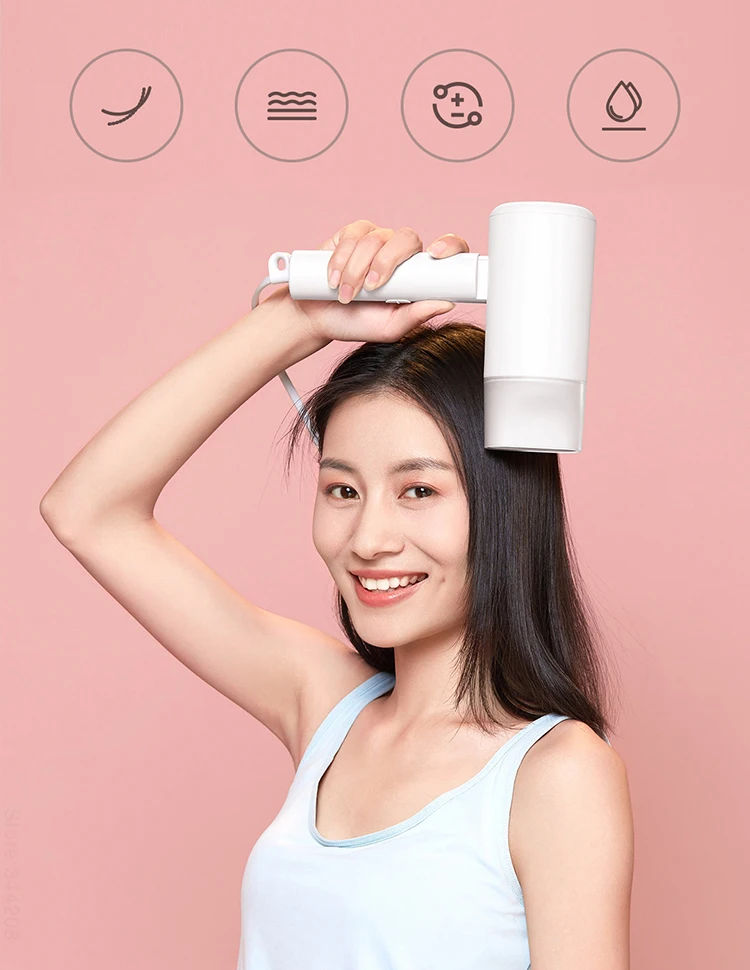 

Hair Dryer 2020 SHOWSEE A1-W Anion Negative Ion hair care Professinal Quick Dry Home 1800W Portable Hairdryer Diffuser Constant