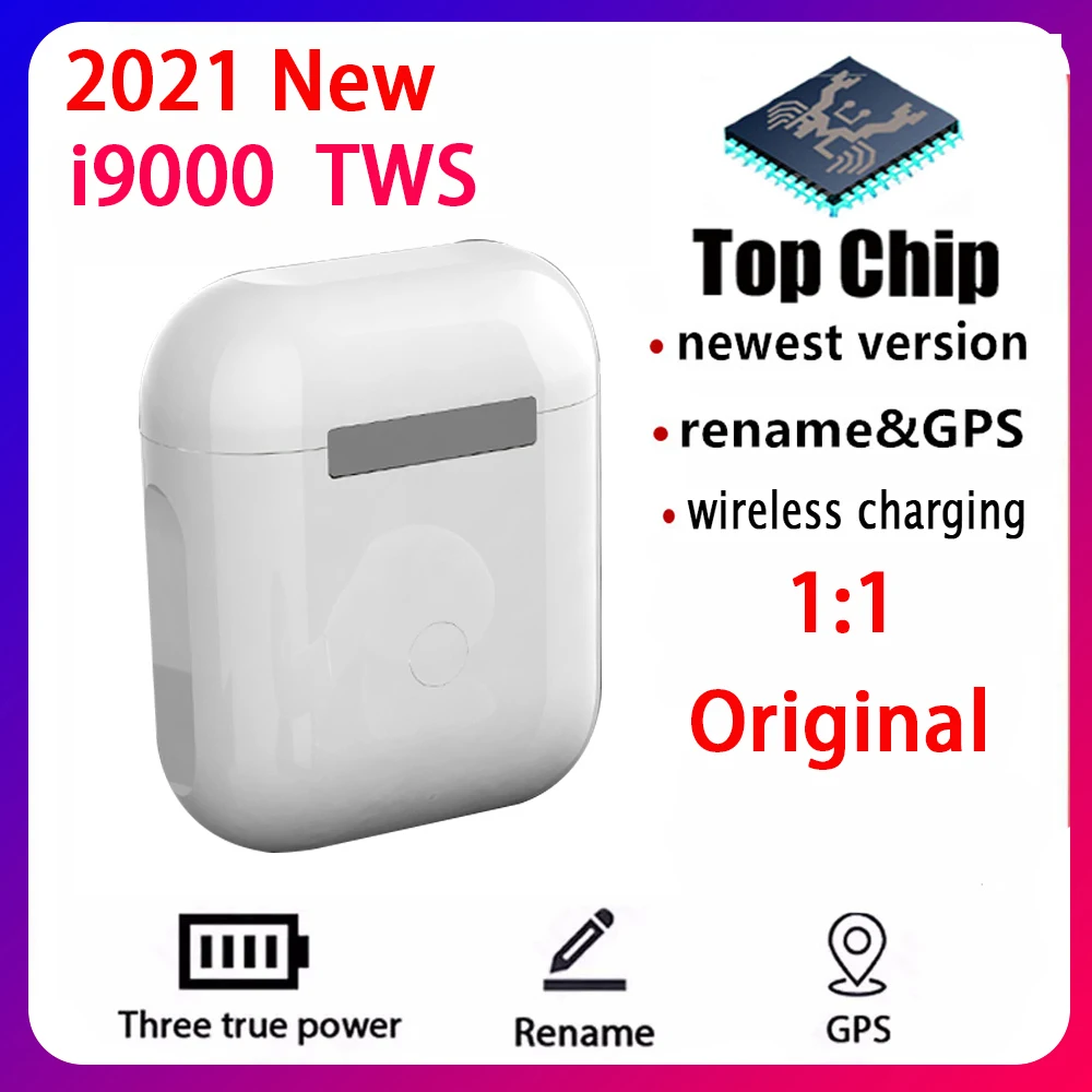 

2021 original i9000 TWS mini wireless bluetooth headset 1:1 for Xiaomi PK i11 i12 i14 Air2 i9000 i9999 i99999 i90000 i30 i18 i7