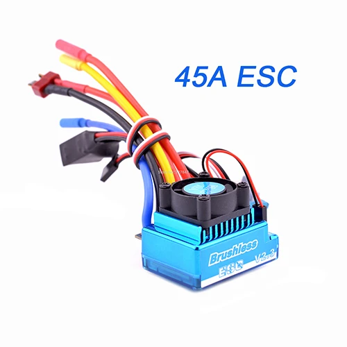 Водонепроницаемый 3650 3900KV/3660 3300KV/3670 2150KV бесщеточный двигатель 60A 80A 120A бесщеточный комплект ESC комбо для 1/8 1/10 RC автомобилей - Цвет: 45A ESC