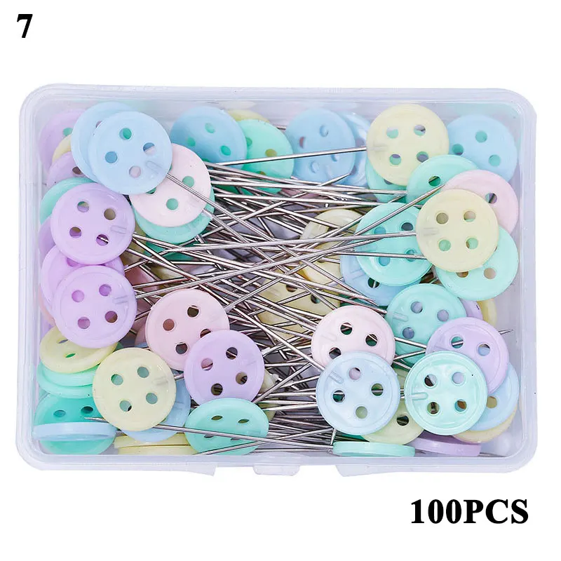 

100Pcs Color Dressmaking Pins Embroidery Patchwork Pins Accessories Tools Sewing Needle DIY Sewing Accessories New Hot Sold