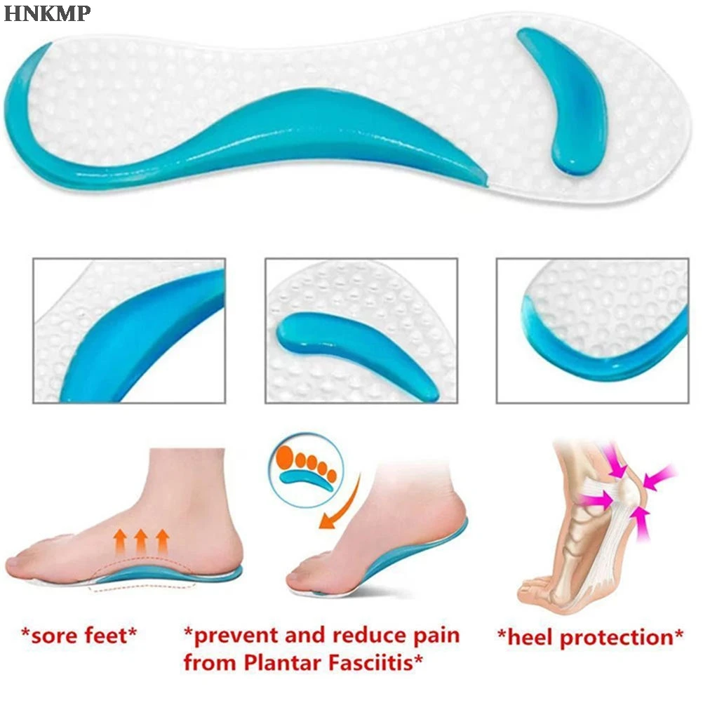 

1Pair Orthotic Flatfoot Prevent Foot Cocoon High Heels Shoes Pad Women Silicone Gel Massage Arch Support Insoles Feet Care Tools