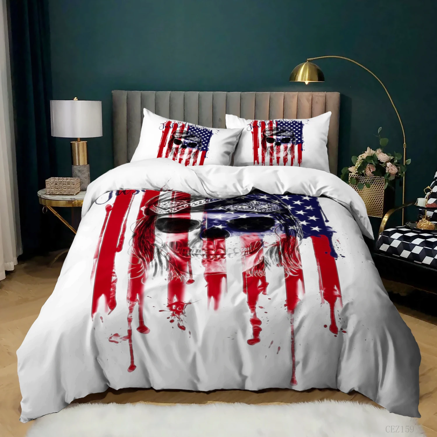 Modern 3D American National Flag Bedding Set Duvet Cover Pillowcase Bed Sets Home Textile Quilt Bedclothes Queen King | Дом и сад