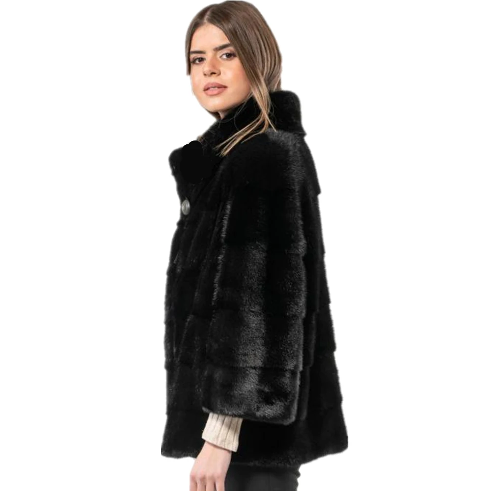 TOPFUR Winter Coat Women Real Fur Coats Plus Size Natural Mink Fur Genuine Leather Jackets Outwear Basic jackets Spring Clothing