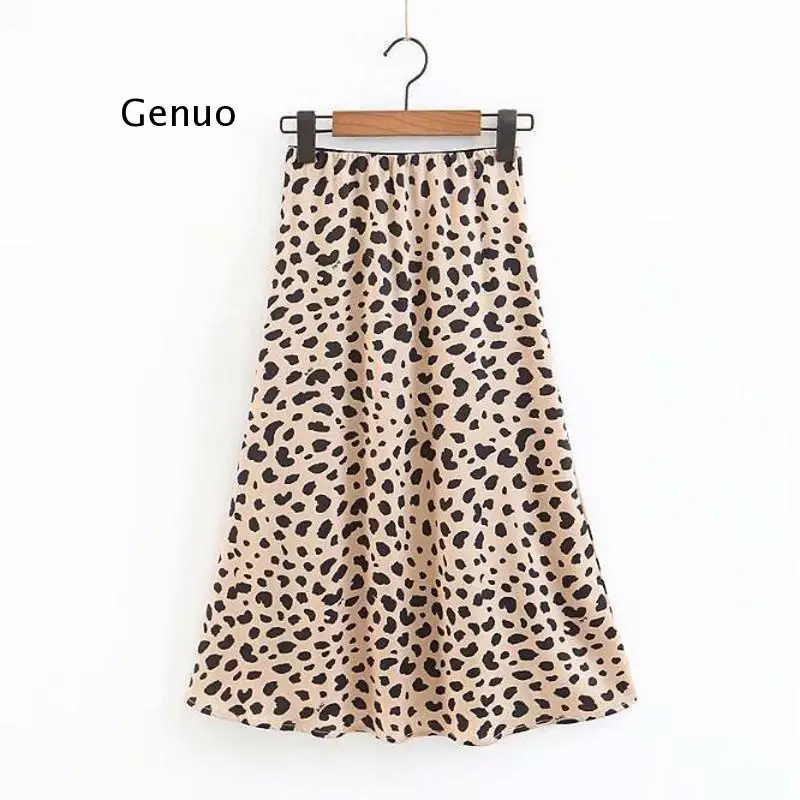 

Women Wrap Ruffles a Line High Waist Skirt Ladies Casual Leopard Printed Short Mini Skirts Slim Leopard Evening Party Skirt