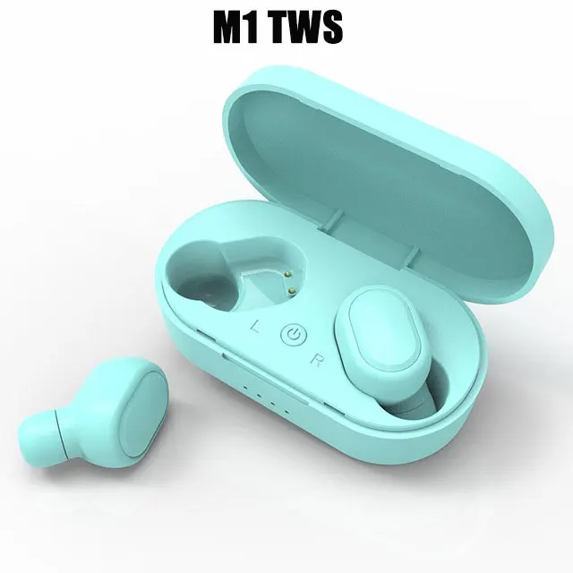 A6s M1 TWS Мощный светодиодный дисплей наушники 6D стерео гарнитуры IPX5 водонепроницаемые наушники Мини наушники для ios android смартфонов - Цвет: M1