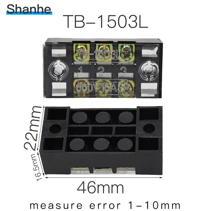 Терминал 600V 15A TB-1503 TB1504 TB1505 TB1506 TB-1510 TB-1512 провод Барьер Блок Клеммная лента - Цвет: TB-1503