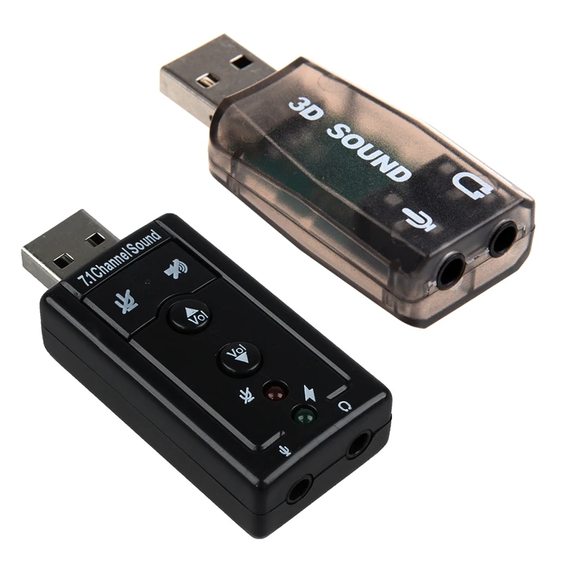

1 шт., внешняя звуковая карта 5,1 USB 3D для ПК