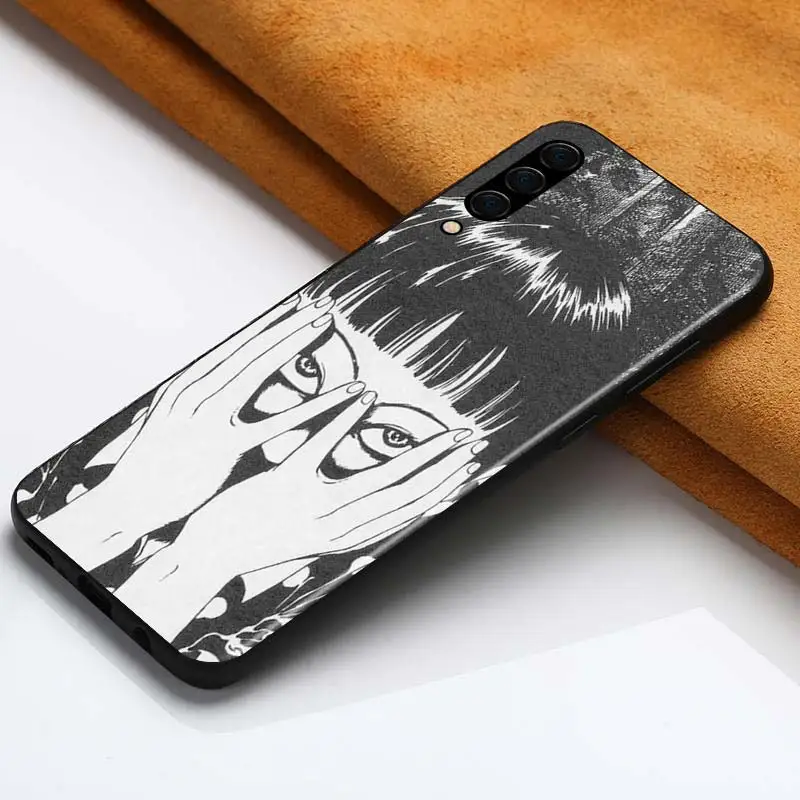 

Junji Ito Tees Horror for Samsung Galaxy A90 A80 A70 A60 A50 M60 M40 A20E A2Core A10S A10E Silicon Soft Black Phone Case
