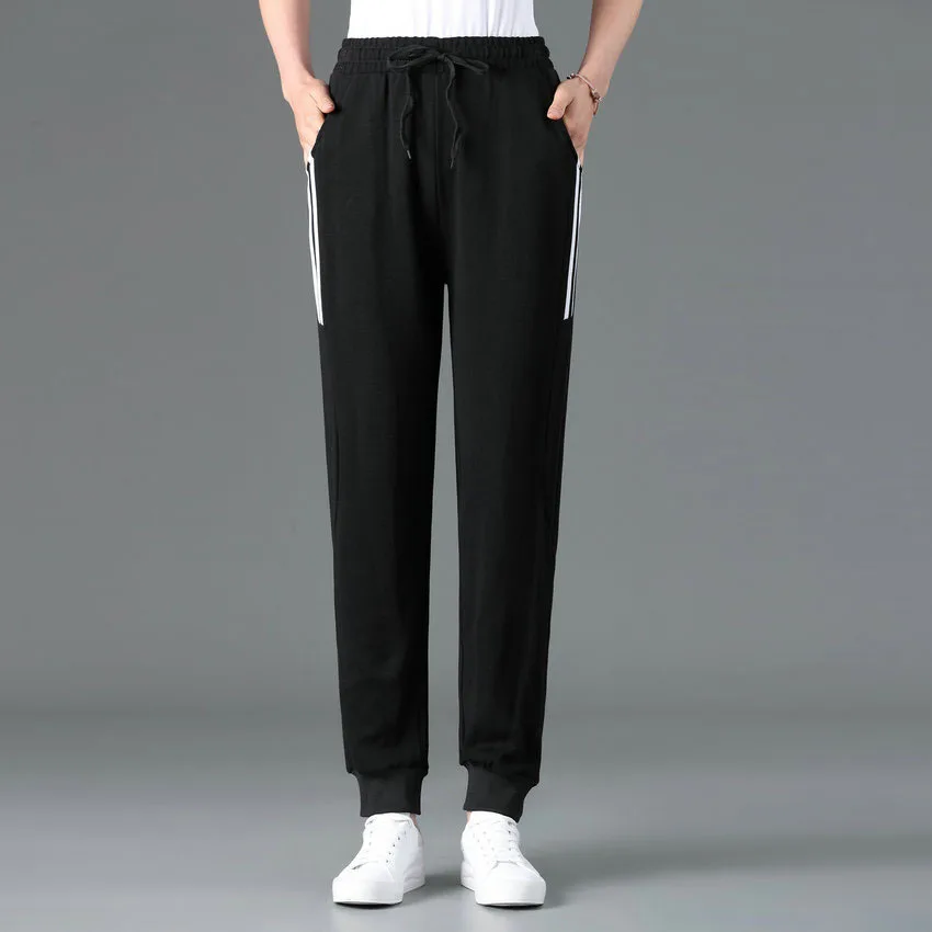 

Spring Autumn Casual Black Gray Sweat Harem Pants Women Lace Up High Elastic Waist Cotton Trouser Female Leisure Korean Bottom