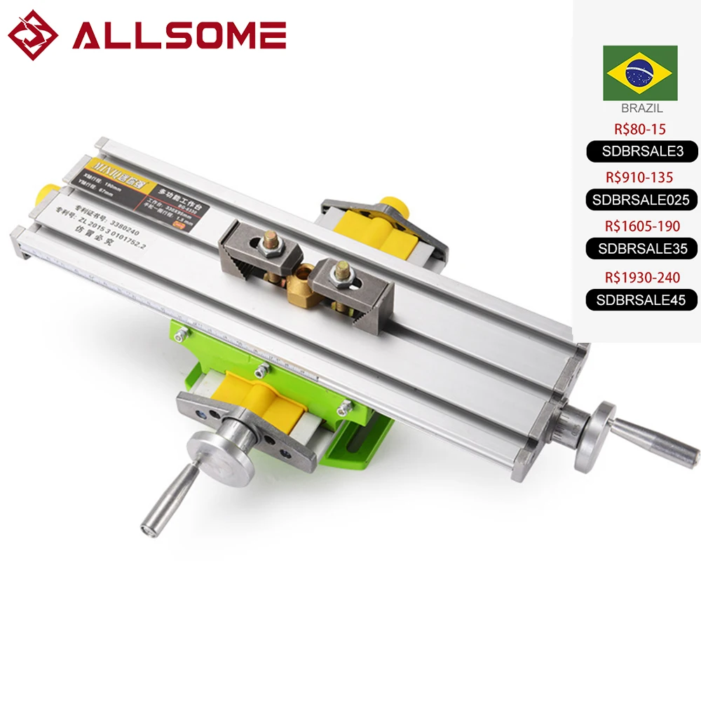 

ALLSOME BG6330 Milling Machine Worktable Drill Vise Fixture Working Table