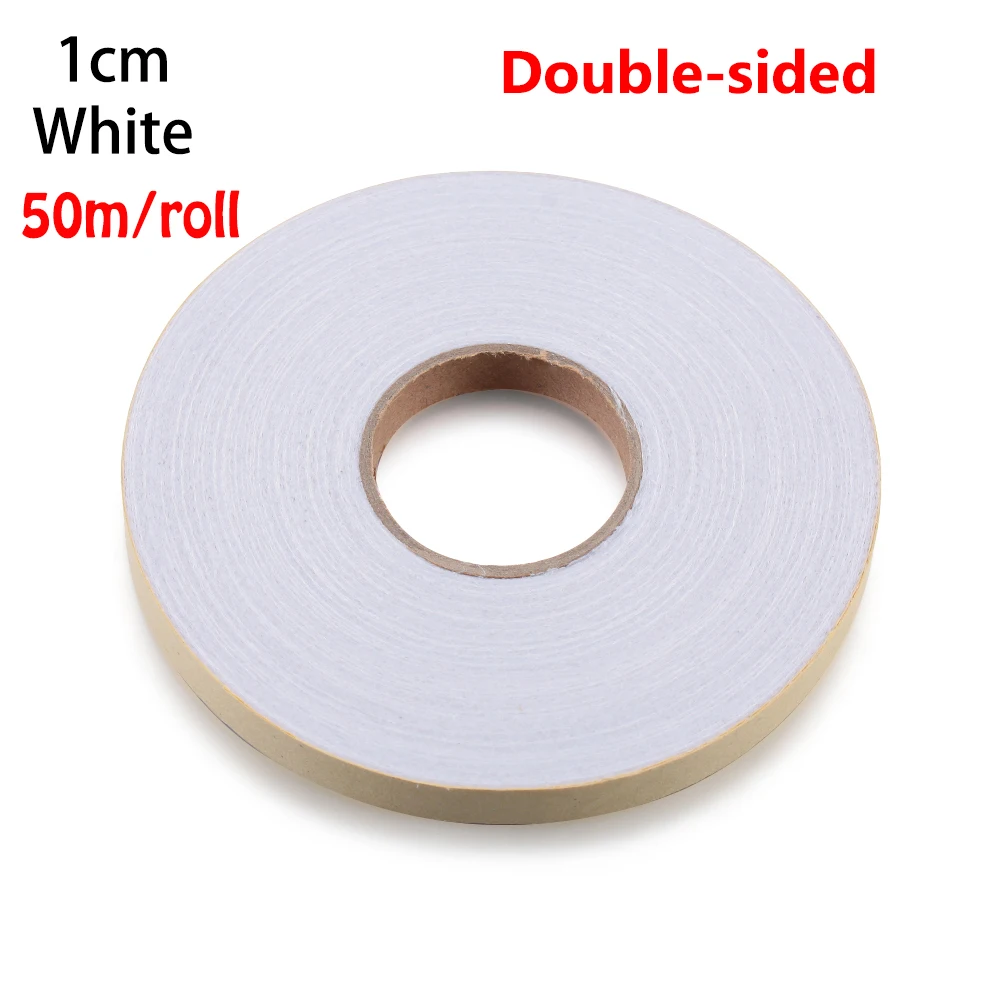 1cm-50m(White) 50/100 м черные и белые чудо веб-утюг на Хемминг скотч двусторонний клей нетканый рулон ткани-недорогая одежда из Китая высокое качество отворотами для рукоделия - Цвет: 1cm-50m(White)