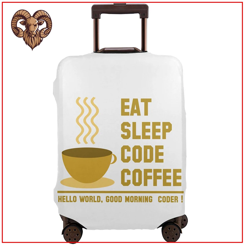 Программист Eat Sleep Code кофе hello World Coder аксессуары для путешествий защита багажа