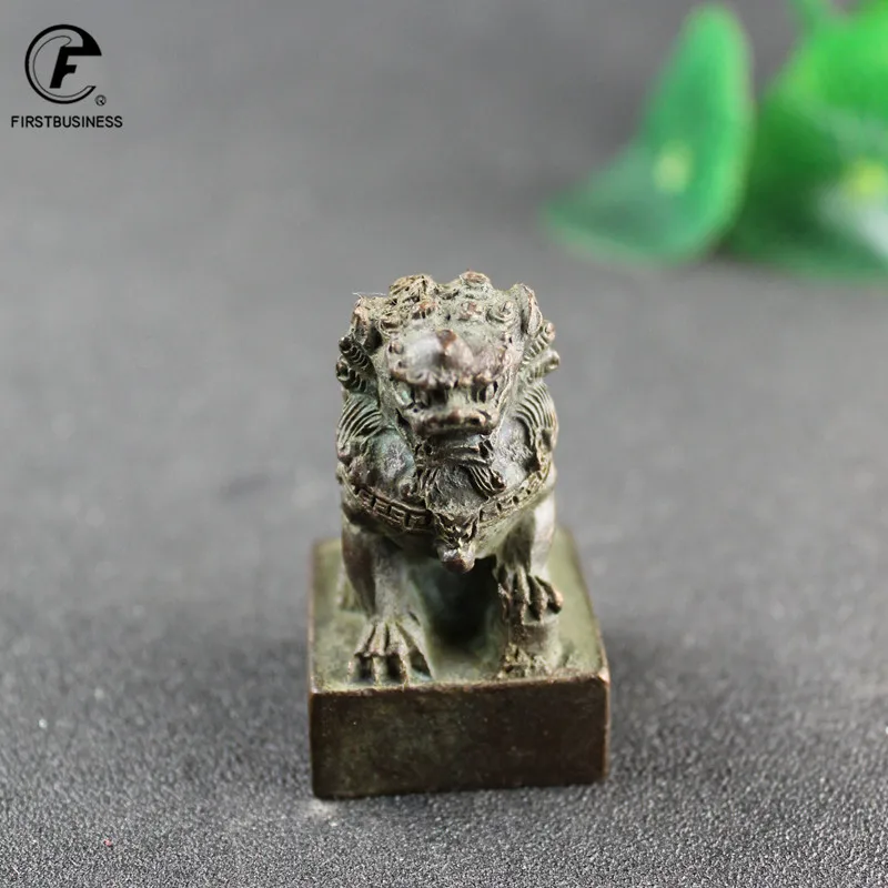 Медный орнамент Лев украшения фэн-шуй на удачу бронзовые миниатюрные фигурки