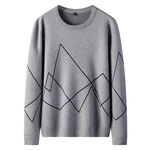 Мужской хлопковый свитер Varsnol, Повседневный, с круглым вырезом, зимние теплые пуловеры