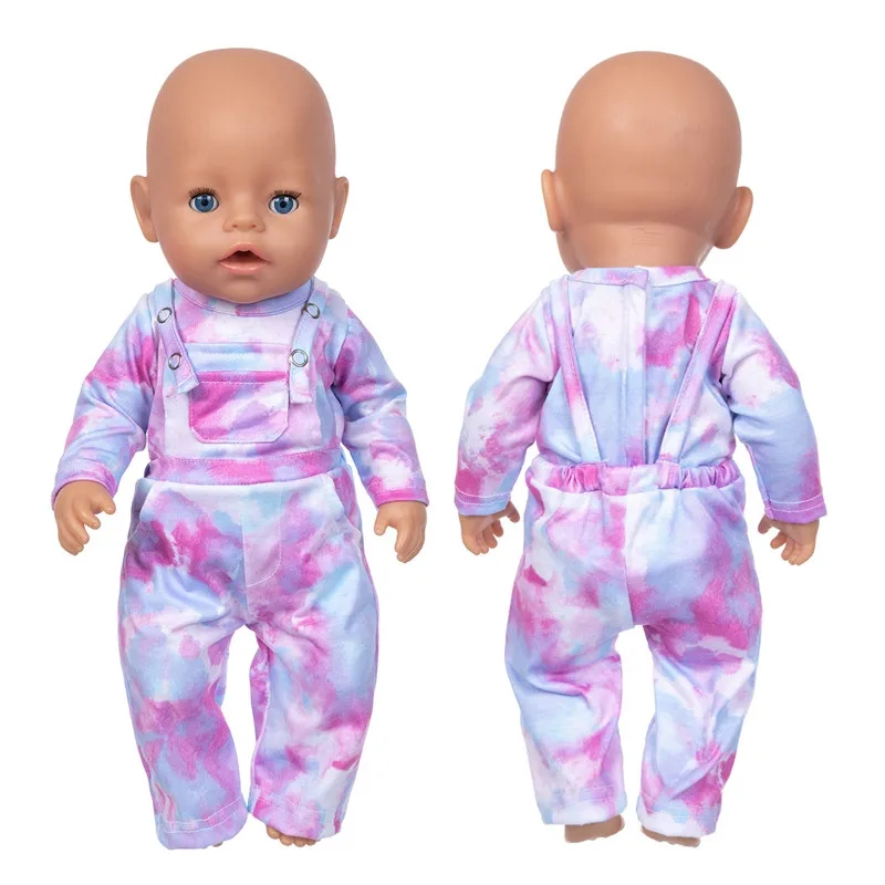 

Hot Sale Baby New Born Fit 18 inch Doll Clothes Accessories Rainbow Sweater Suit For Baby Birthday Festival Gift
