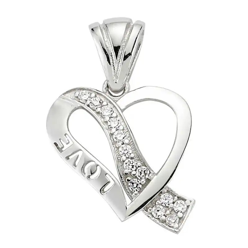 

Real Silver 925 Jewelry sterling Silver Love Heart Lady Necklace