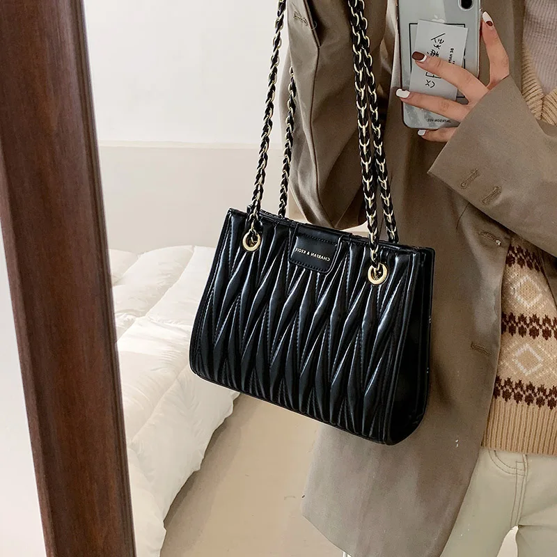 

ATLI Ladies Chain Handbag New Fashion Quality PU Leather Women Shoulder Bags for Women Shoulder Messenger Bag Travel Handbags