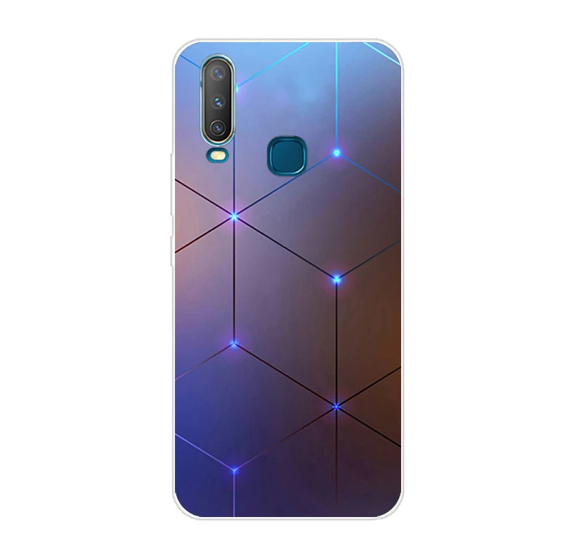 Небесно-голубой 6,35 ''для Vivo Y17 Y15 Y 12 y 3 чехол мягкий TPU телефон крышка для Vivo Y 17 Y 15 Y 12 y 3 задняя крышка чехол силиконовый Coque Cool Funda - Цвет: Небесно-голубой