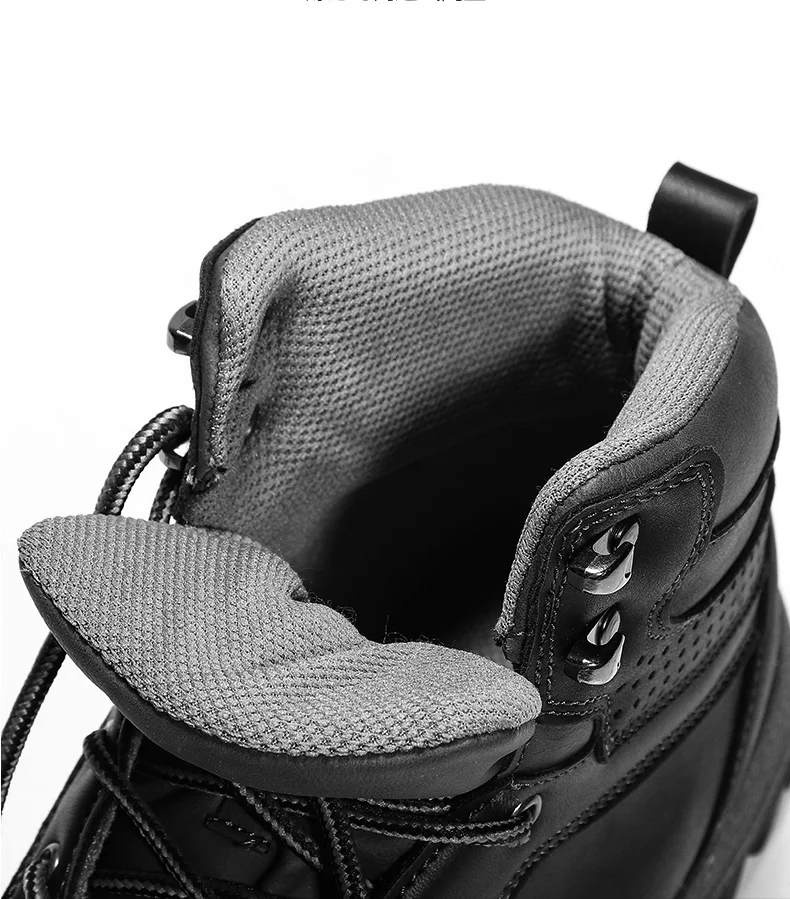 Высококачественные мужские ботинки; зимние теплые зимние ботинки; мужские плюшевые ботильоны; Рабочая безопасная Мужская зимняя обувь