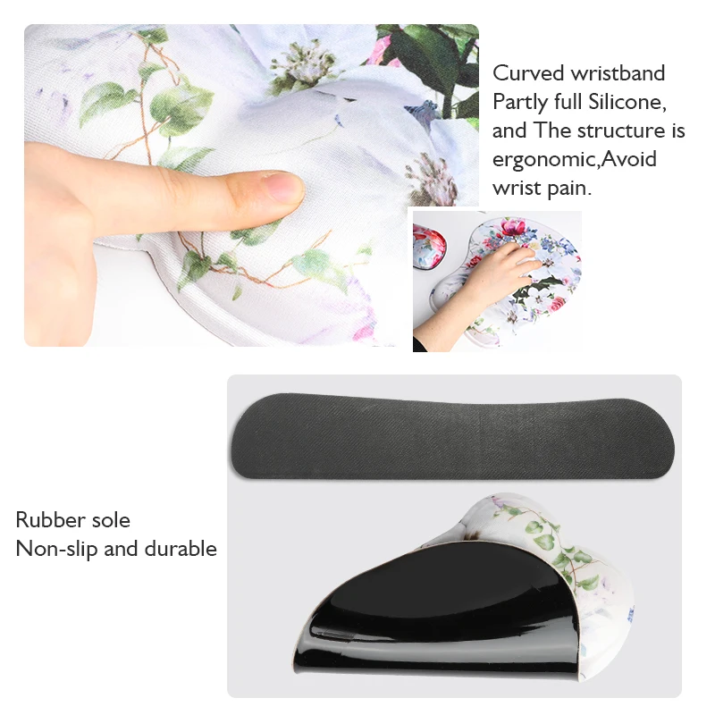 silica gel gaming mouse pad with wrist rest support memory foam anti slip comfort pad for laptop computer office free global shipping