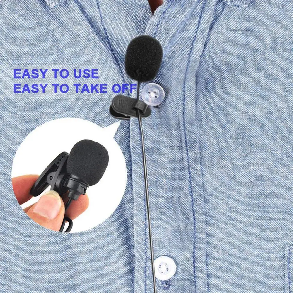 

2020 Newest Portable External 3.5mm Hands-free Mini Microphone 3.5mm Clip-on Lapel Lapel External For Laptop Wired X6V6