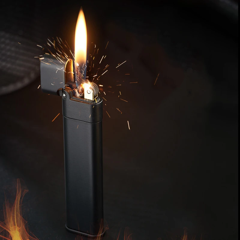 Windproof Mini Metal Cigarette Petroleum Kerosene Lighters Grinding Wheel Lighter Flame Gadgets for Men Smoking Accessories | Дом и сад