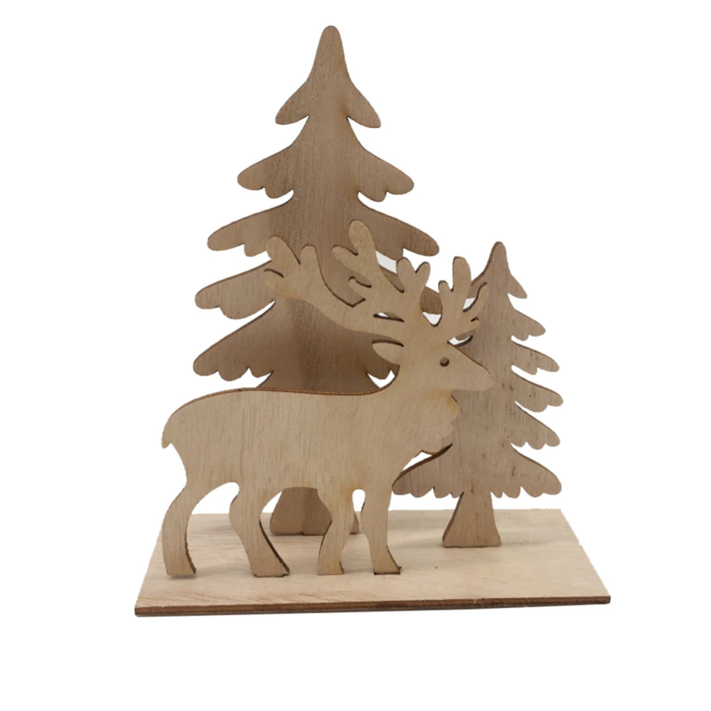 1 шт. деревянные украшения для рождественской елки DIY Декор стола домашнего