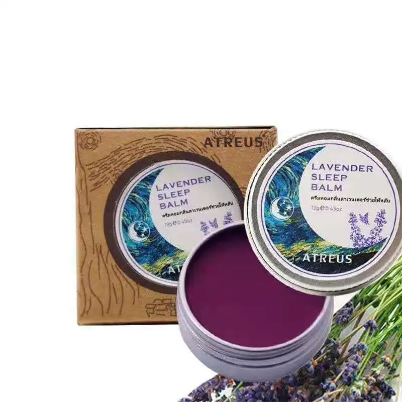 

Lavender sleep balm 13g natural ingredients Improve Sleep Soothe Mood Relax Natural Plant Aromatherapy Cream