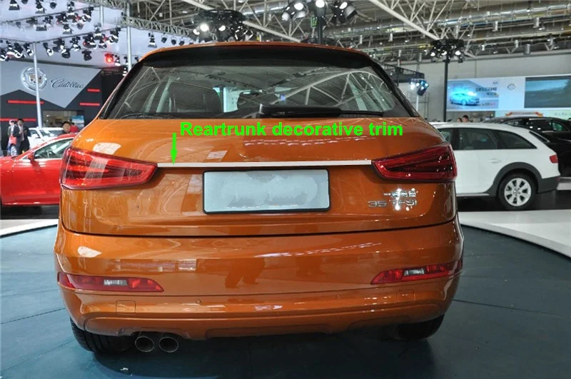 

Higher star stainless steel car Rear trunk decoration trim,decoration bar for Audi Q3 2013-2018