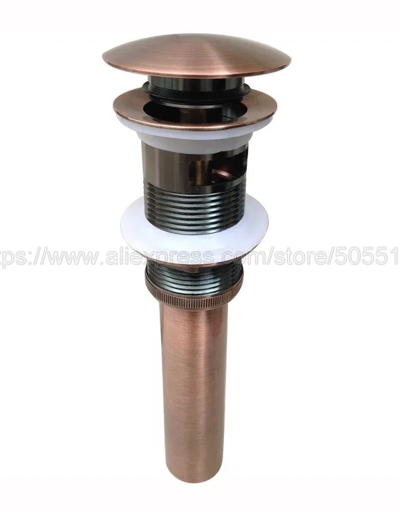 Античная Красная Медь Ванная комната туалетный кран сосуд раковины всплывающие