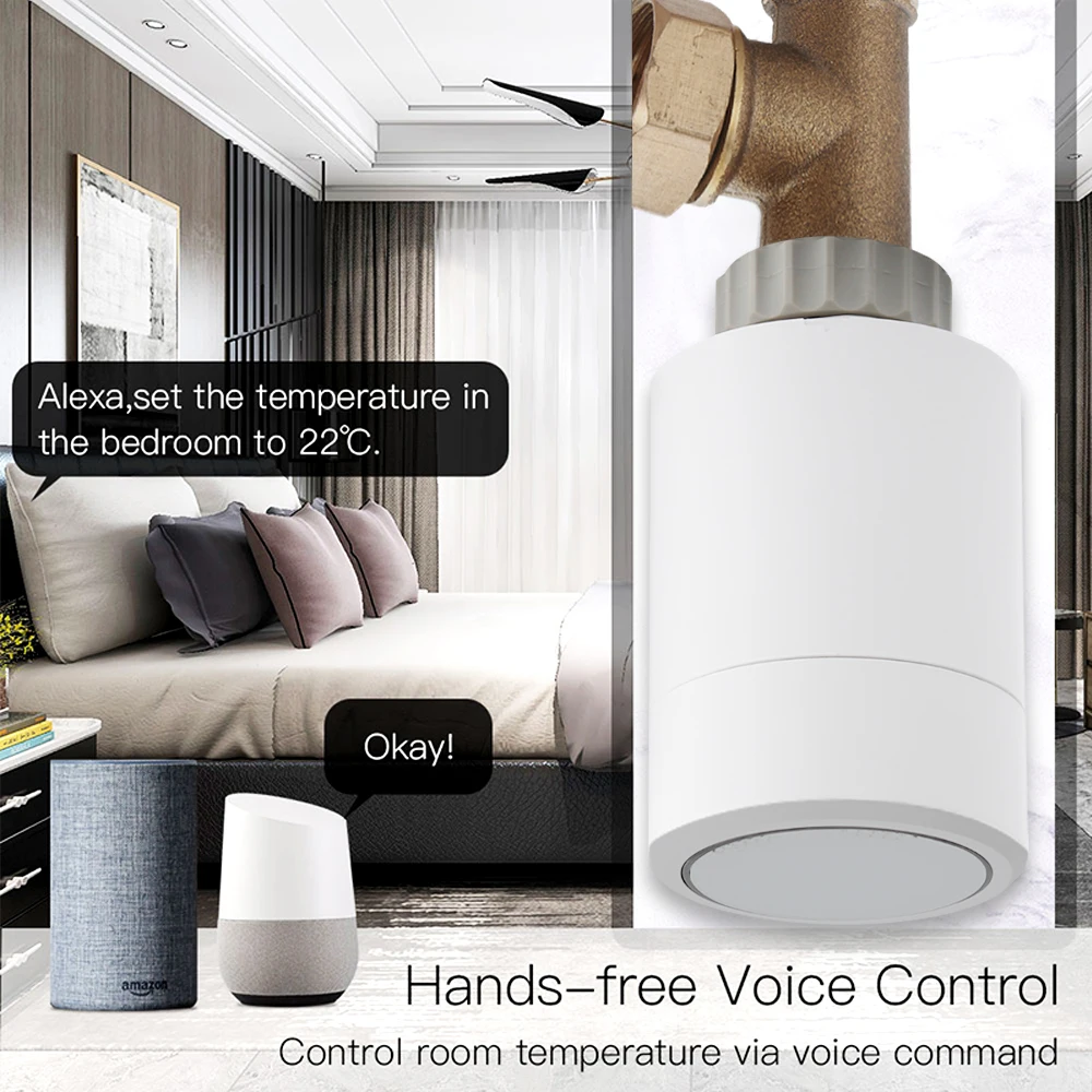 Термостатический привод радиатора ZigBee3.0 Tuya Smart TRV программируемый клапан