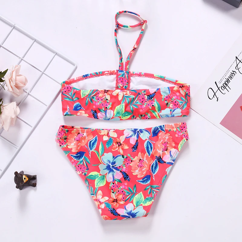 Купальный костюм для девочек подростков 7 16 лет купальный из двух предметов