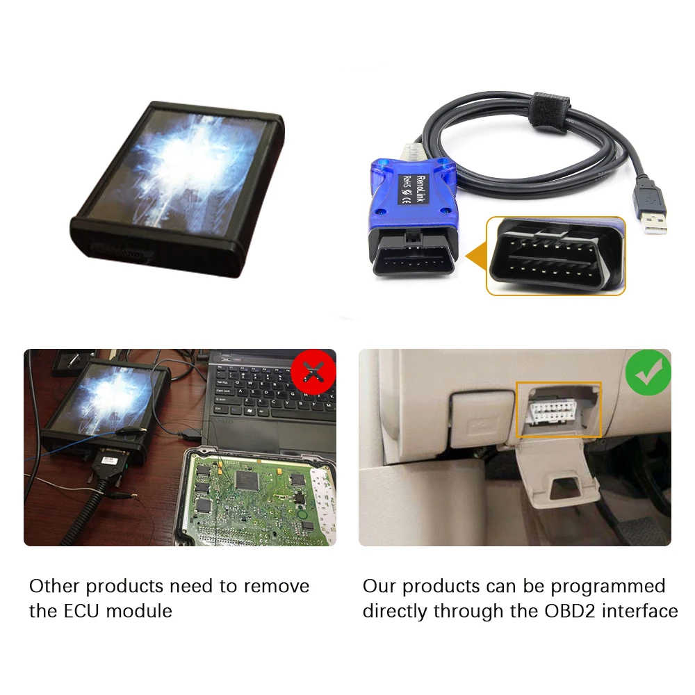 Новый для Renault ECU программист Renolink V1.52 OBD2 RENOLINK V1.87 программирующий инструмент renault