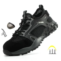 safety work shoes for men steel toe cap work boots male anti smashing construction shoes indestructible sneakers