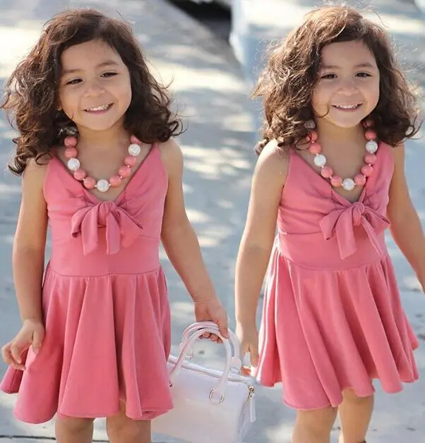 Новое летнее платье для девочек детское на бретелях без рукавов принцессы