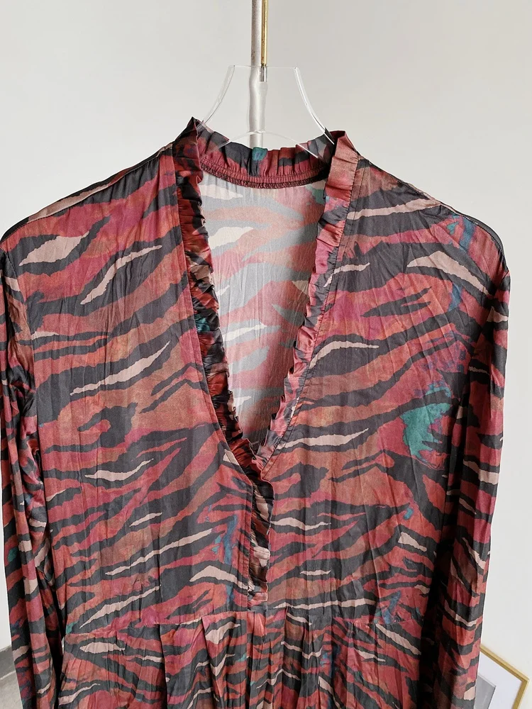 Новые летние повседневные универсальное платье с разноцветным деревянным уши