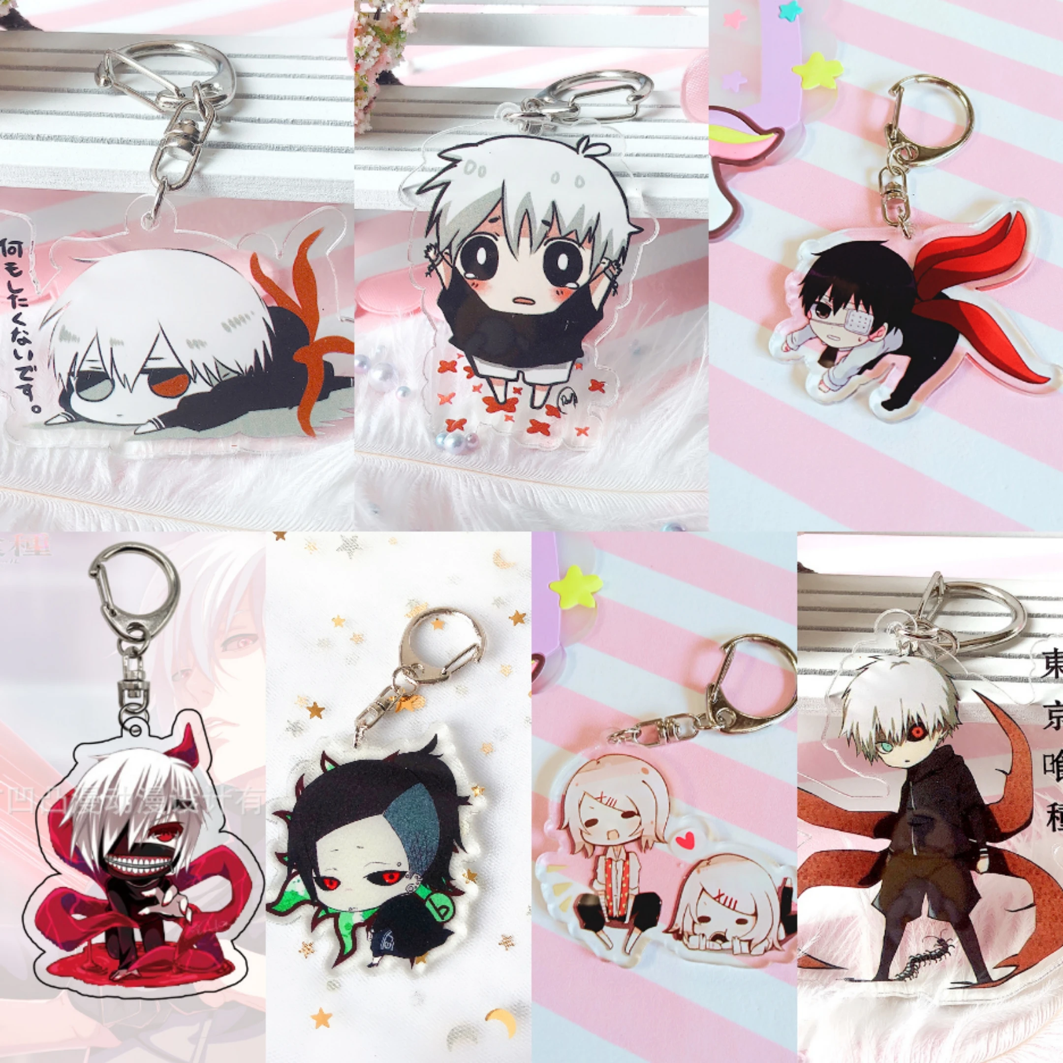 7 шт./лот аниме Токийский Гуль акриловый брелок Подвеска игрушка подарок|Игровые
