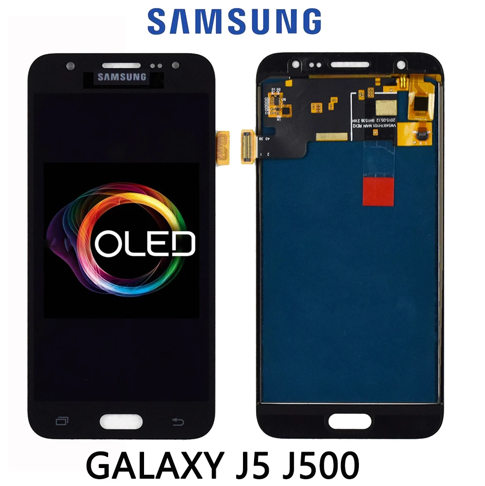 AMOLED ЖК-дисплей для SAMSUNG Galaxy J5 2015 J500 Дисплей J500H J500FN J500F J500M SM-J500F Сенсорный экран Дигитайзер