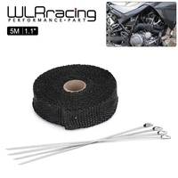 1 5m motorcycle exhaust thermal exhaust tape header heat wrap resistant downpipe for motorcycle car accessories 4 pcs ties