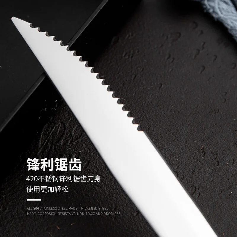 Нержавеющая сталь посуда с деревянной ручкой 304 нержавеющая кухонный нож вилка и