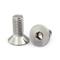 m3 hexagon socket screw hex countersunk flat head vis 304 stainless steel allen screws bolt machine socke bolt din7991iso1064