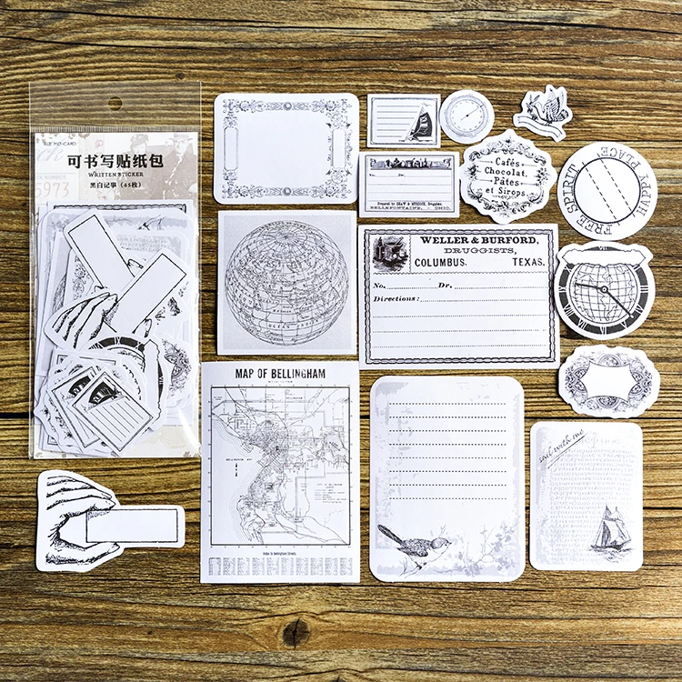 45 шт./упак. рамкой серии стикер для канцелярских товаров записи дневника DIY альбом