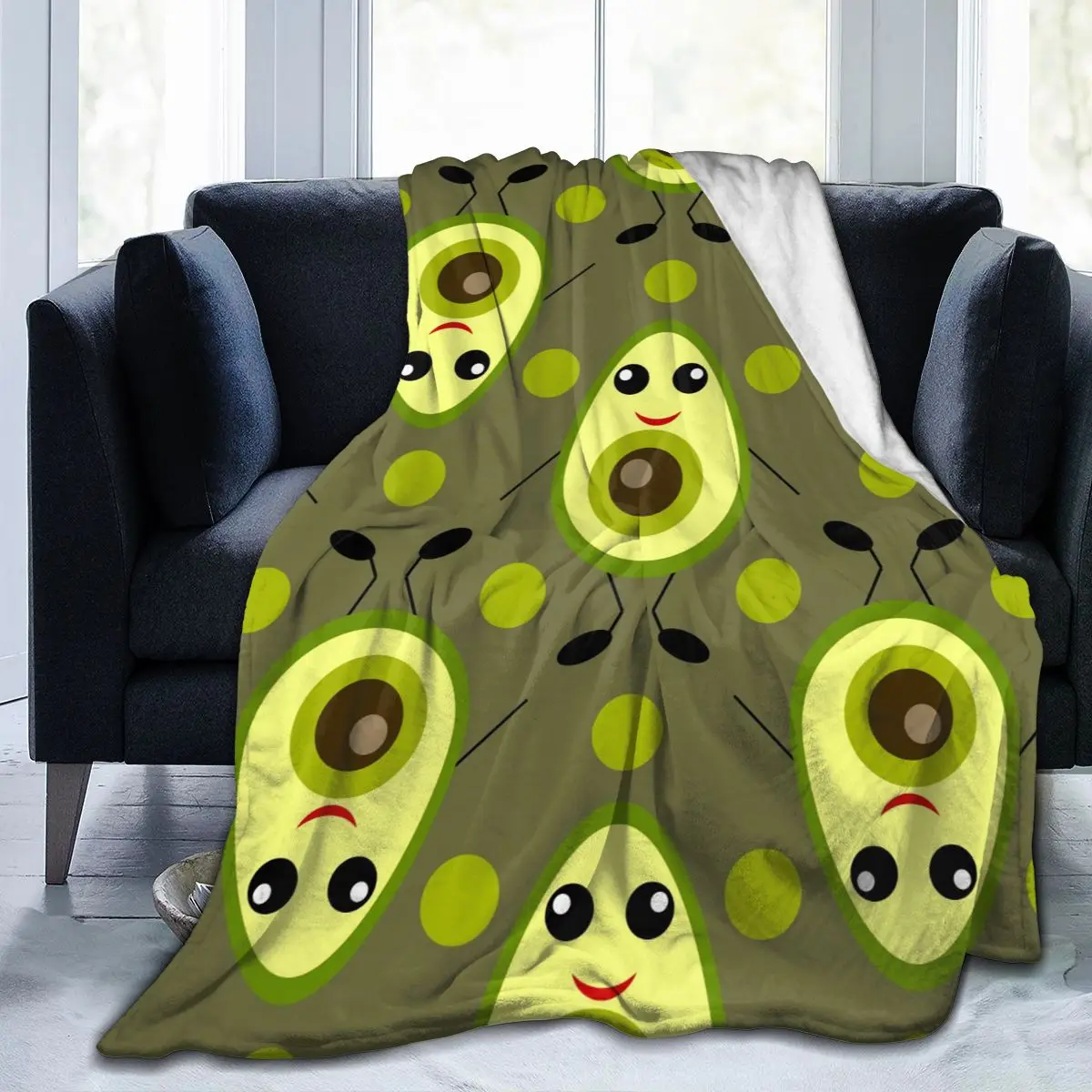 

Мягкое теплое Флисовое одеяло с рисунком авокадо, зимний плед для дивана, светильник кие тонкие фланелевые одеяла 3 размера для механическо...